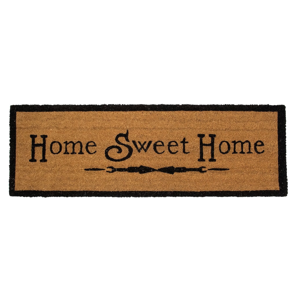 Natural Coir Rectangular "Home Sweet Home" Doormat 16" x 48" - 48
