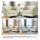 preview thumbnail 81 of 79, 2 Set Tufted PU Vegan Leather Swivel Barrel Chair with Nailheads Trim