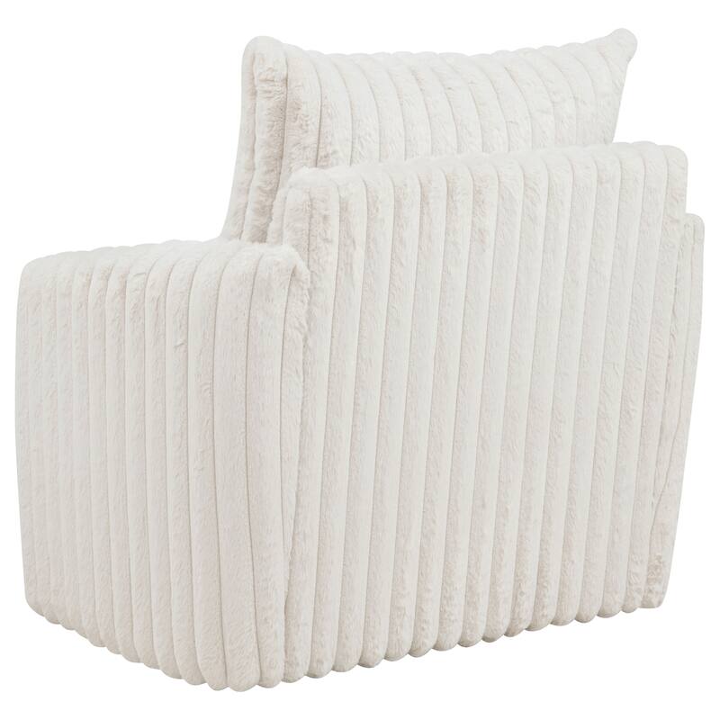 Sarco Corduroy Upholstered Swivel Accent Arm Chair - 38.25" x 34.25" x 37"