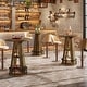 preview thumbnail 7 of 8, Round Counter Height Bar Table, Wooden High Top Pub Table