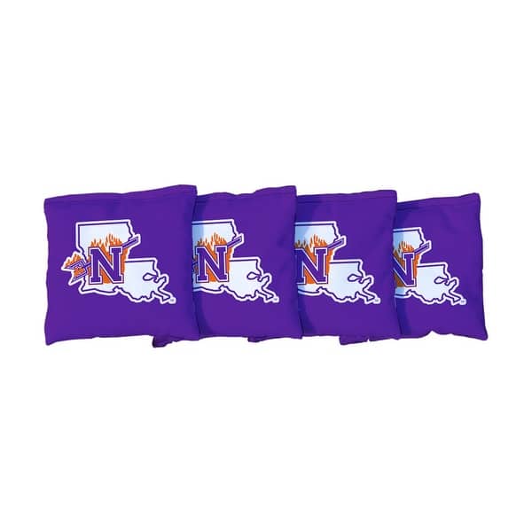slide 2 of 3, Northwestern State Demons Purple Cornhole Bags All-Weather Resin Filled