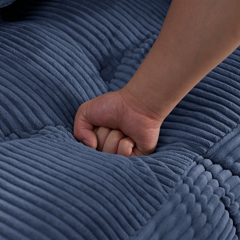 Mixoy Folding Sofa Bed, L-Shaped Convertible Sofa Bed with Armrest Foldable Sleeper Sofa
