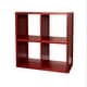 preview thumbnail 2 of 5, John Louis Home Solid Wood 4 Cube Storage Organizer Red Mahogany