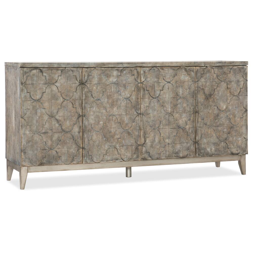 Hooker Furniture Fairfax 72" Wide 4 Door Moroccan Trellis Print Living