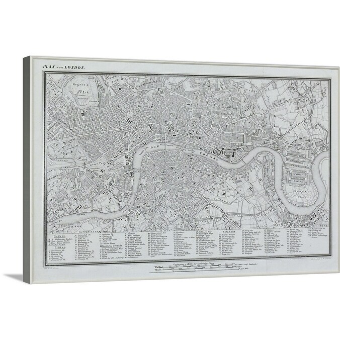 Shop Map Of London England Canvas Wall Art Overstock 16482052