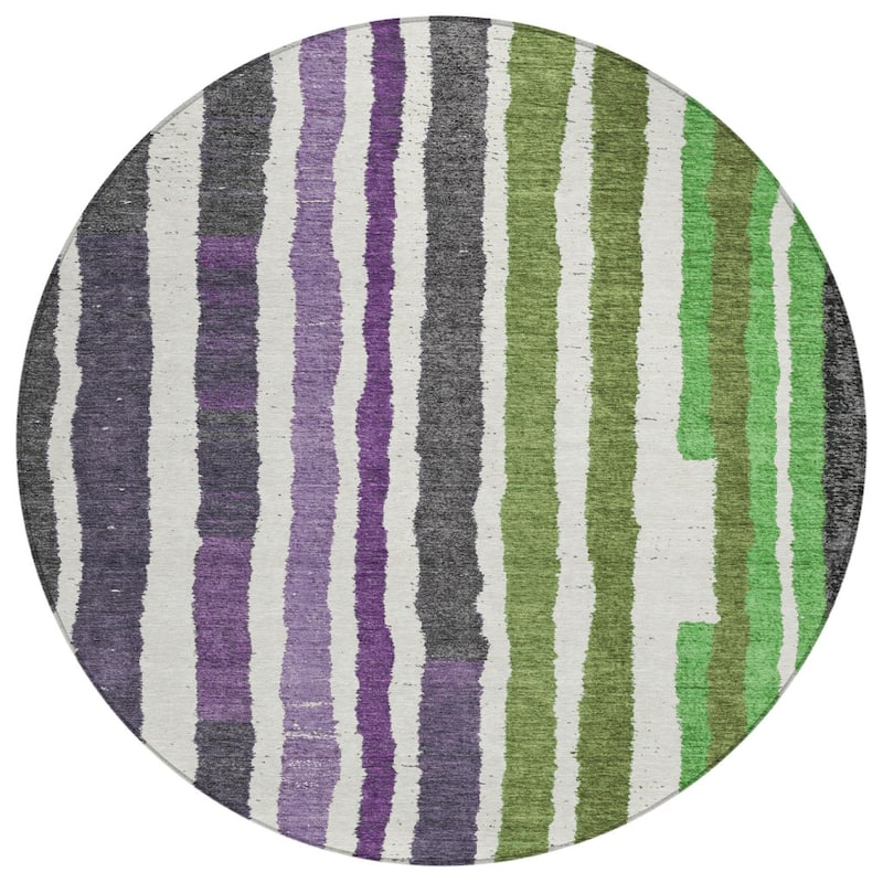 HomeRoots Striped Transitional Rectangle Outdoor Rug