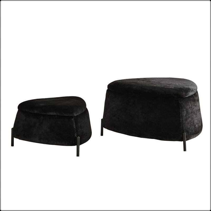 29.9"Wide 2 - Piece Upholstered Storage Ottoman Set