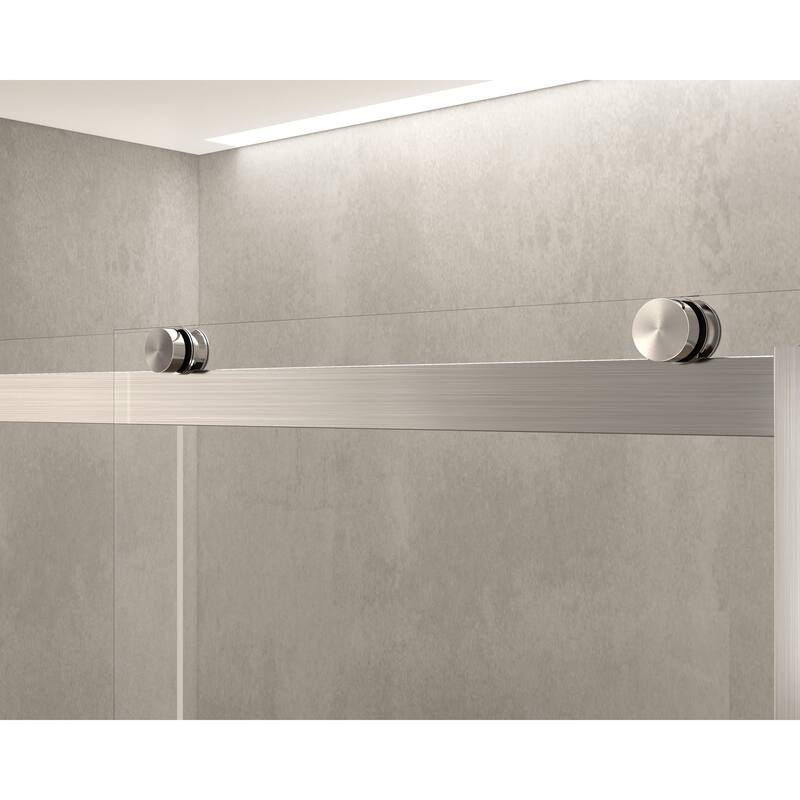 Eviva Luxor Sliding Frameless Shower Door with Tempered Glass