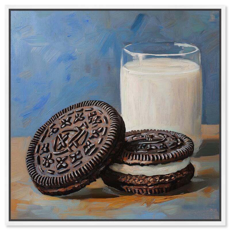 Ode to the Oreo Canvas by Art Remedy - White - 24" x 24"