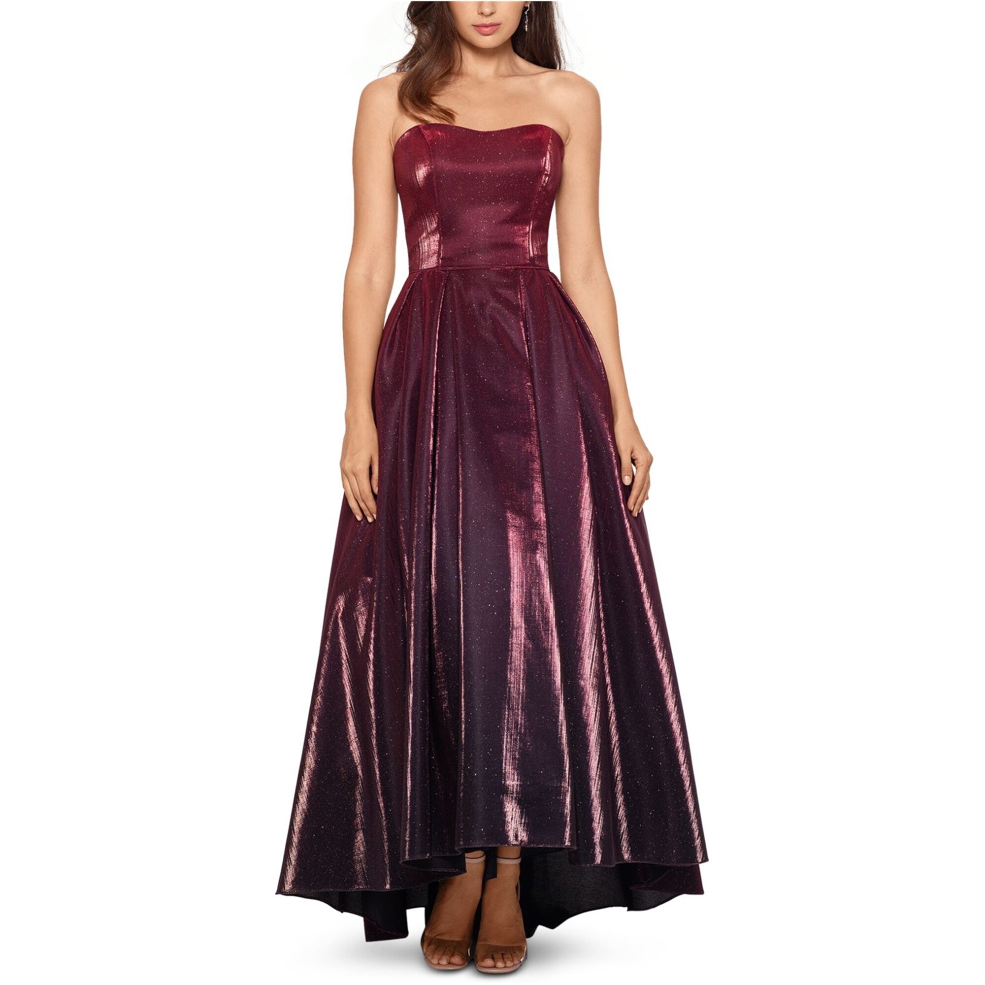Betsy & Adam Womens Glitter High-Low Gown Dress,, Red, 2 - Overstock - 41850997 Betsy & Adam Womens Glitter High-Low Gown Dress,, Red, 2 - Overstock - 41850997