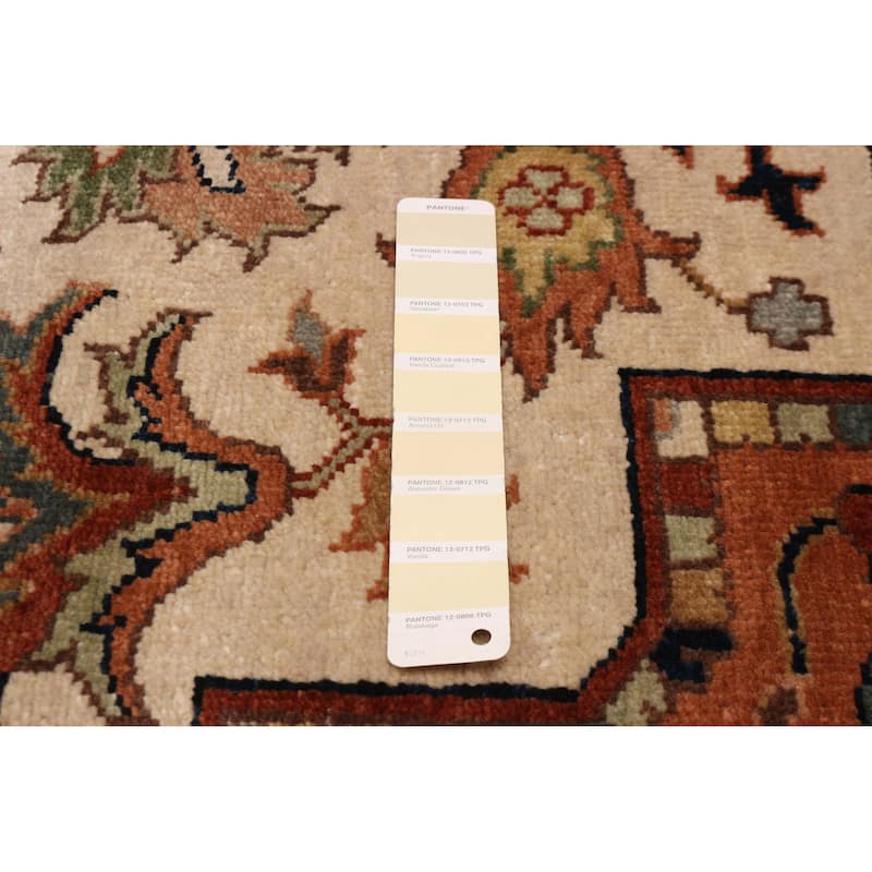 ECARPETGALLERY Hand-knotted Jules Sultane Ivory Wool Rug - 9'10 x 13'9