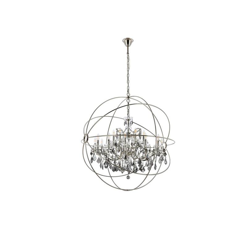 Royce Edge 18-Light Polished Nickel Chandelier