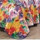 Queen Size - 3 Piece Floral Abstract Purple Yellow Reversible Quilt ...