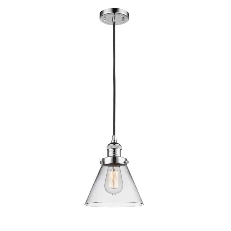 Innovations Lighting Large Cone 8" Wide Mini Pendant - Cord Suspension