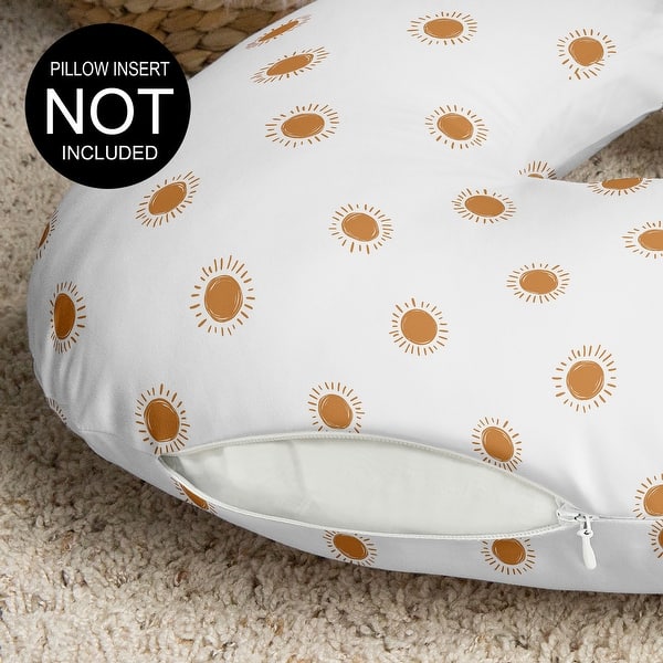Sweet Jojo Designs Orange White Boho Sun Boy Girl Gender Neutral Nursing Breastfeeding (Pillow Cover Pillow Not Included) Orange