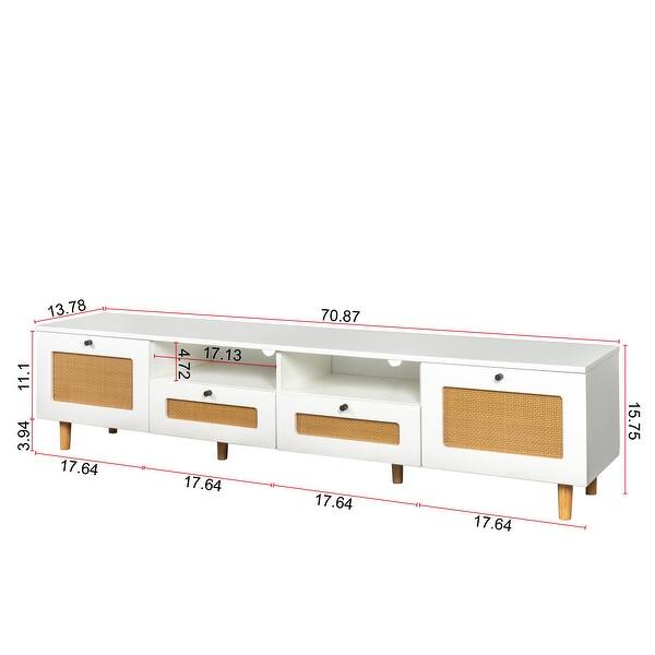 Farmhouse TV Stand Modern Wood Media Entertainment Center - Bed Bath ...