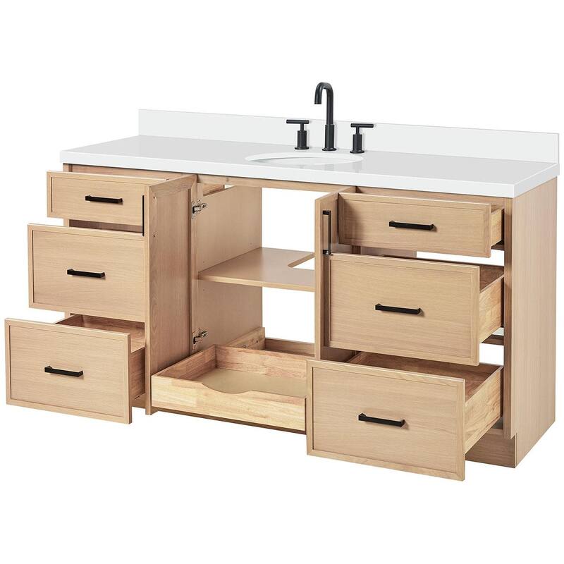 Ariel K67WQOVO Kelly 67" Free Standing Single Oval Basin Vanity Set