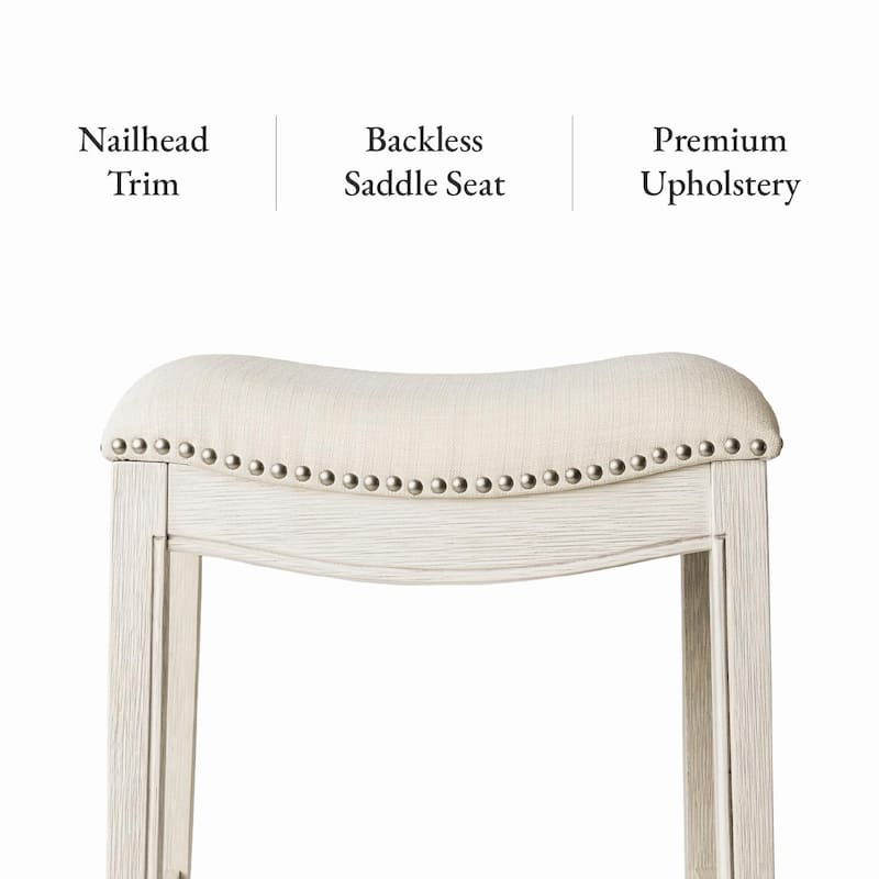 Maven Lane 26" Adrien Saddle Kitchen Counter Height Stool