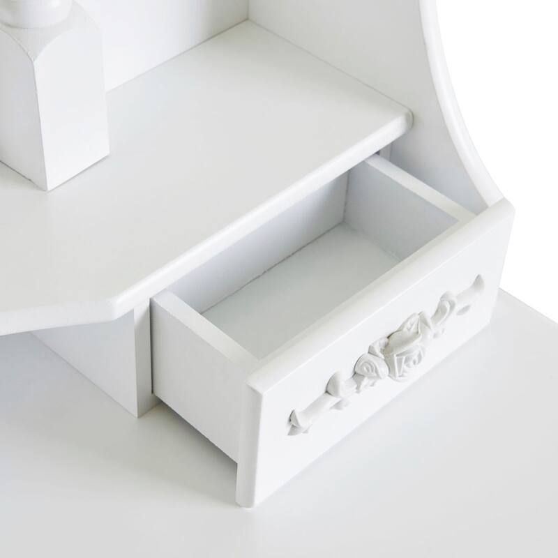 Modern Concise 4-Drawer Makeup Vanity Table and Stool Set