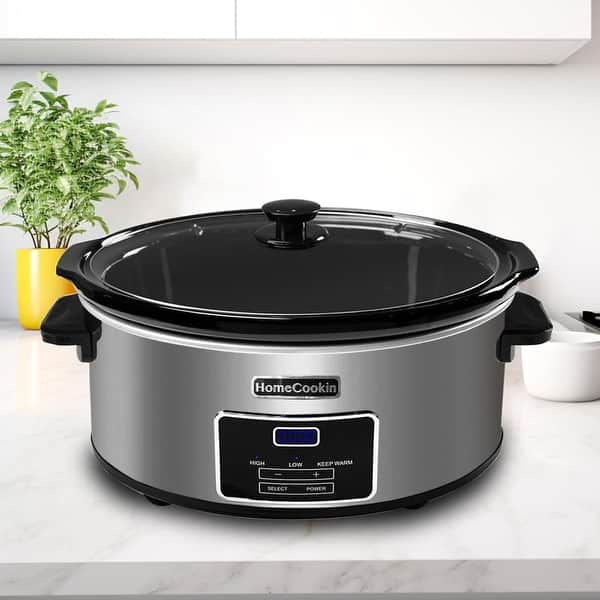 slide 2 of 12, Homecookin 6 Quart Programmable Slow Cooker, Kitchen Appliances