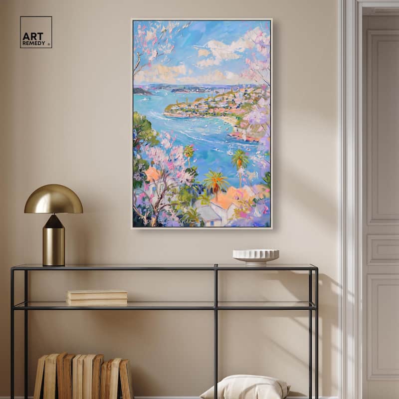 Hillside Harbor View I Canvas by Art Remedy