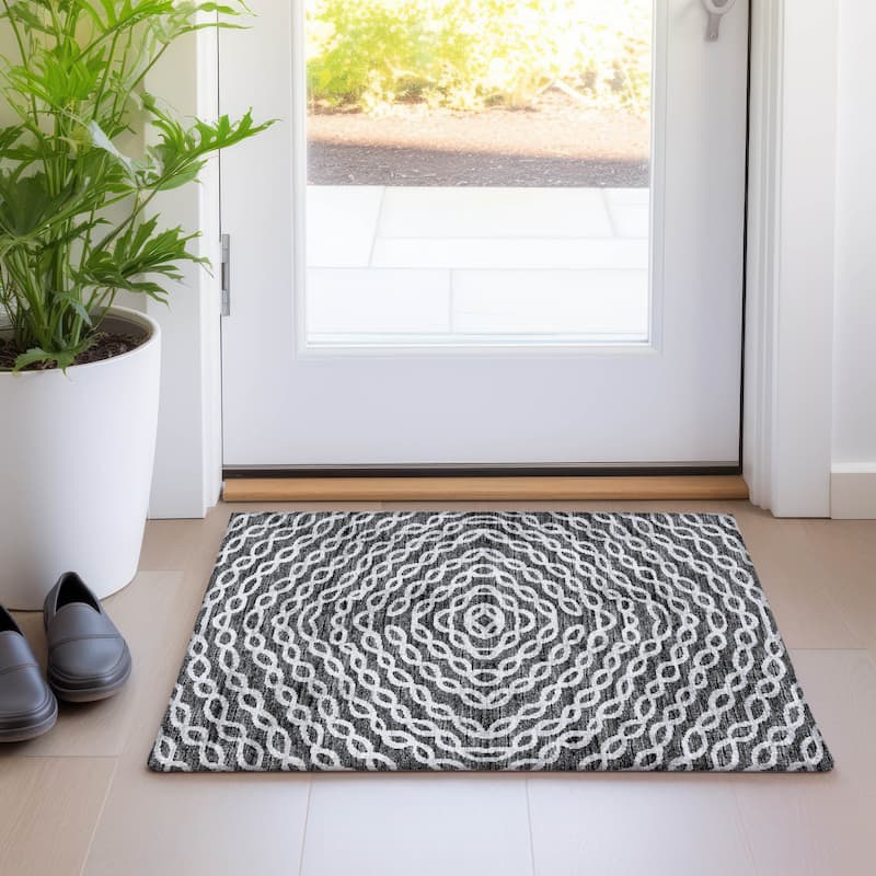 Premium Washable Super Soft Modern Mirage Mayfield Rug - Shadow - 1' 8" x 2' 6" - Rectangle