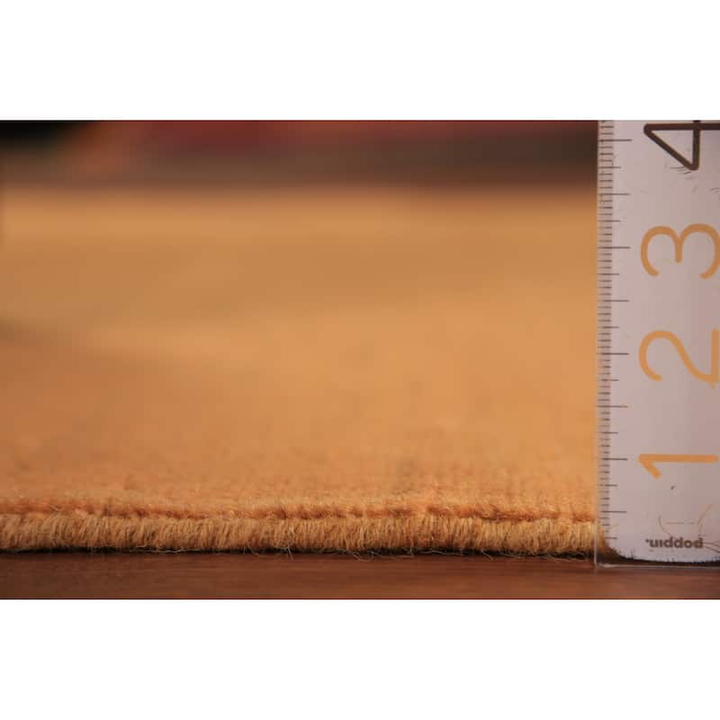 Modern Gabbeh Oriental Area Rug Handmade Orange Solid Wool Carpet - 4'11" x 6'7"