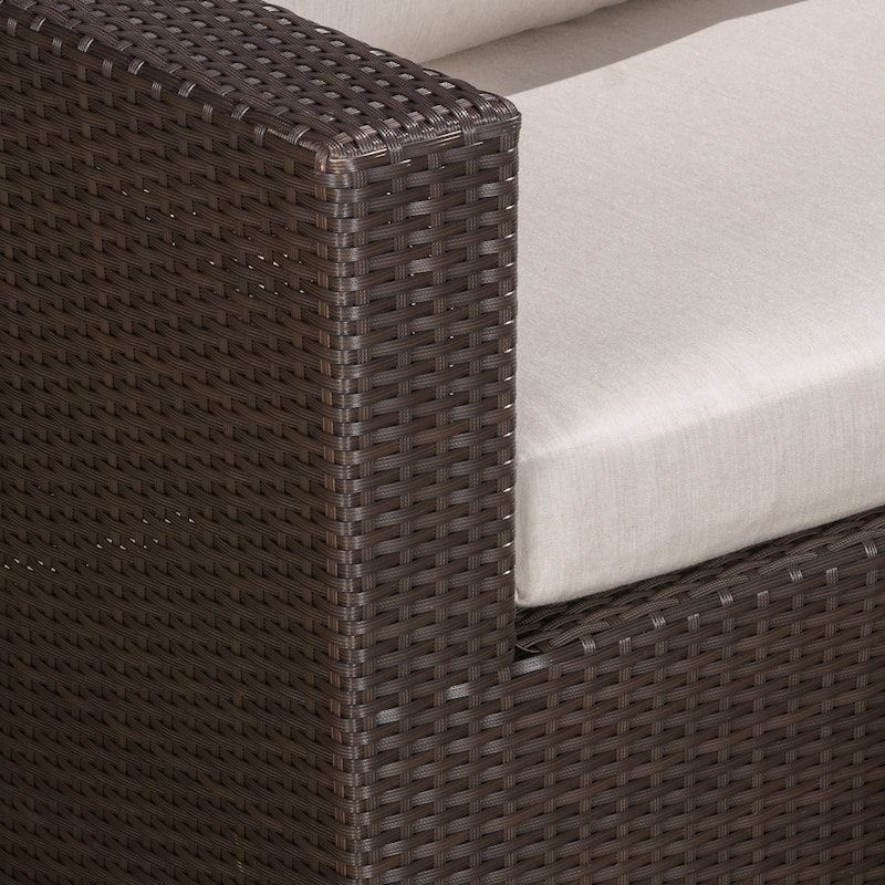 Santa Rosa Outdoor 5-piece Wicker Seating Sectional Set with Cushions by Christopher Knight Home