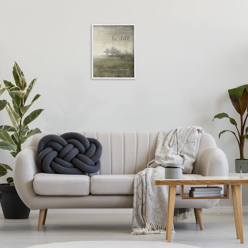Stupell Be Still over Rustic Landscape Framed Giclee Art Design By John Spaeth