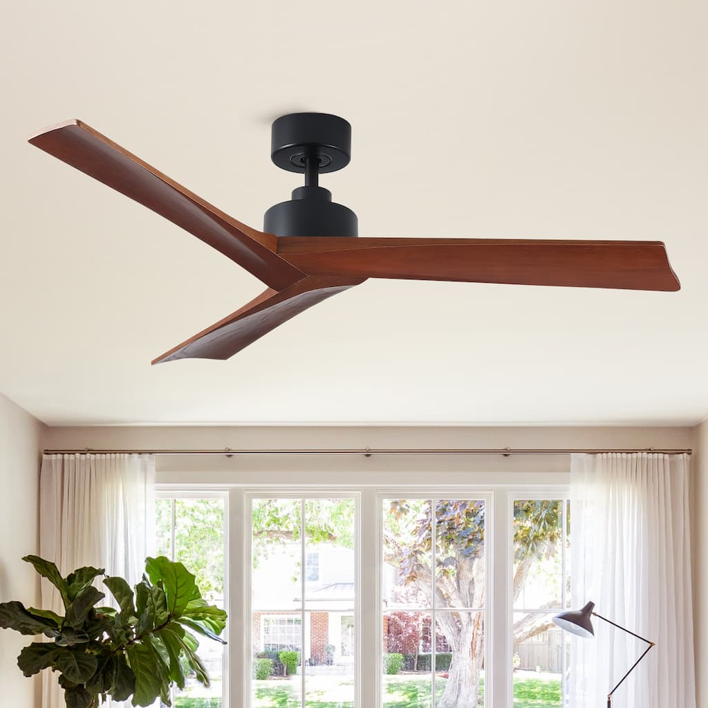 52" Black Lowe Profile Ceiling Fan without Light