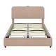 preview thumbnail 10 of 35, Upholstered Queen Hydraulic Storage Bed with RGB LED Light - Elegant Green Velvet Design