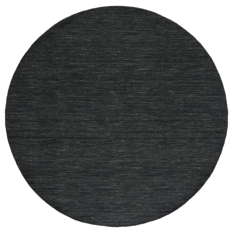 SAFAVIEH Handmade Kilim Aiman Wool Rug - 6' Round - Charcoal/Grey