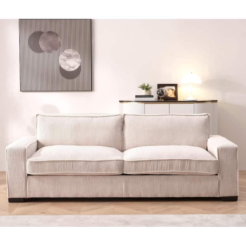Luxe Corduroy Sofa with Sleek Design Spacious and Comfortable 3 Seater Sofa Large