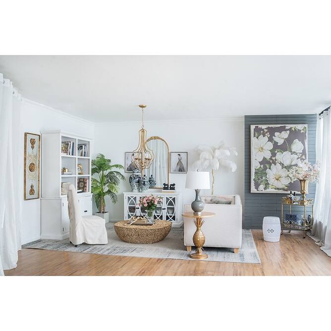 Modern Wall Decor, Botanical Wall Art Prints, Magnolia Canvas Painting, for Living Room Dining Room Bedroom Hallway