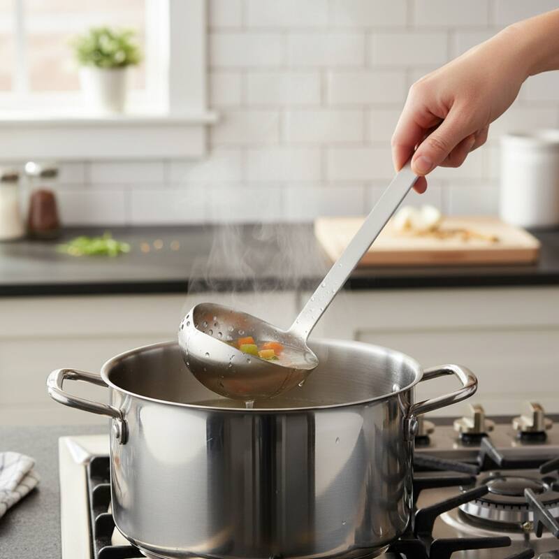 Amco Stainless Steel Straining Ladle - 6.5-ounce