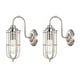 preview thumbnail 4 of 15, 1-Light Industrial Wire Cage Wall Sconce Set of 2