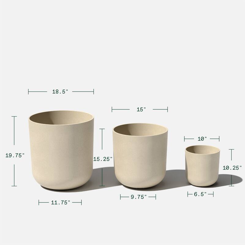 Veradek Mason Series Kona Bundle Planter - 20 inch - Sand