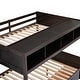 preview thumbnail 38 of 37, Twin Over Full Bunk Bed with Storage Stairs, Solid Wood Bunk Bed Frame with 2 Drawers & Storage Shelves, for Kids Teens Adults