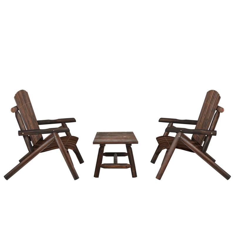 vidaXL Patio Furniture Set Outdoor Patio Lounge Set Chair Solid Wood Spruce