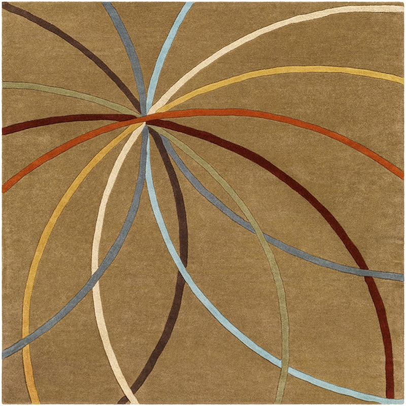 Livabliss Forum Handmade Transitional Wool Area Rug - Multi - 9'9" x 9'9" Square
