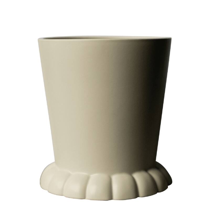 Large Matte Ceramic Flora Pot Vase - 11" - Cream