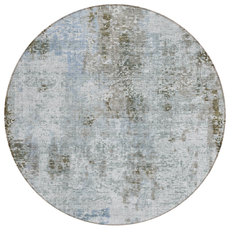 HomeRoots Abstract Transitional Rectangle Outdoor Rug