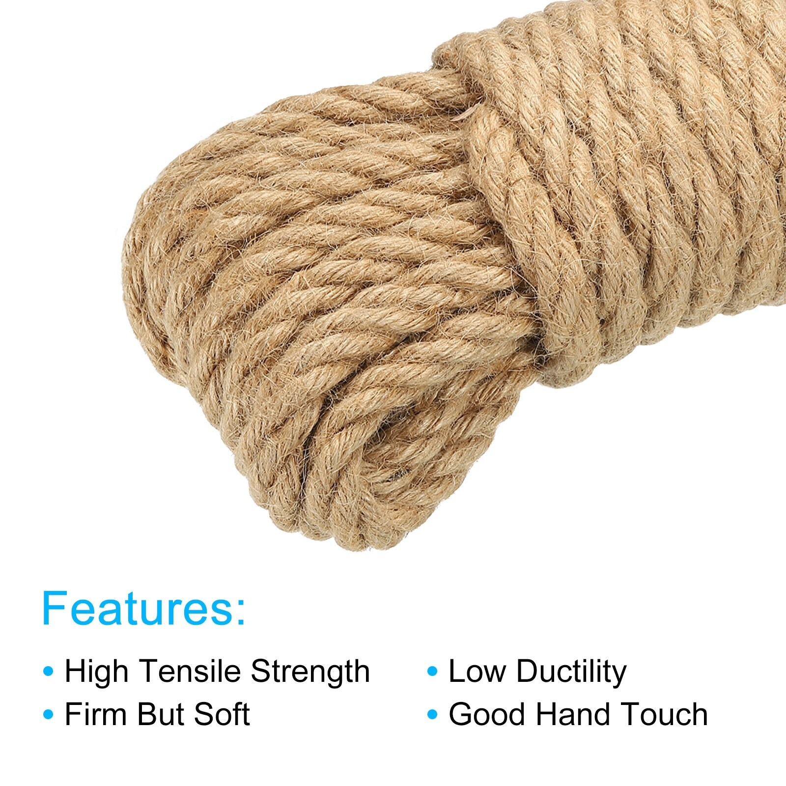 Jute Twine 12mm, 33 Feet Long Brown Twine Rope for DIY Subjects - Bed Bath  & Beyond - 36550033