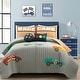 preview thumbnail 17 of 34, Lush Decor Racing Cars Reversible Oversized Quilt Set Gray/Orange - Full - Queen