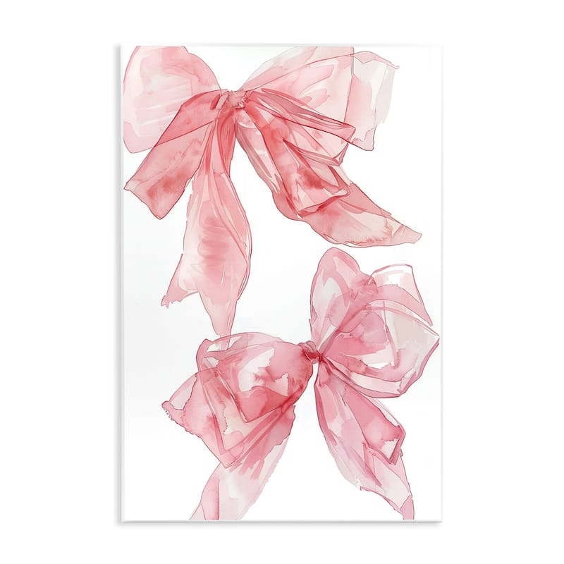 Stupell Sheer Pastel Pink Bows Wall Plaque Art Design By LSR Design Studio - 10 x 15
