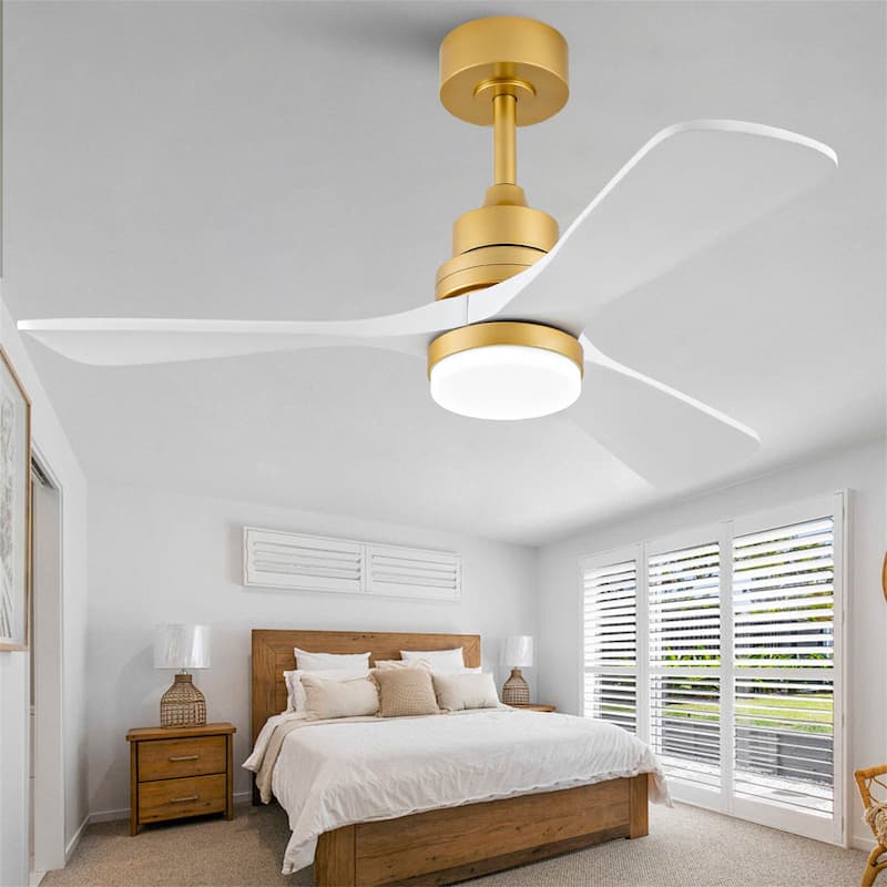 42" Ceiling Fan w/ Dimmable LED Light Remote Control Reversible DC Motor