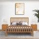 preview thumbnail 46 of 53, Hampton Wooden Platform Bed with Slatted Headboard and Footboard