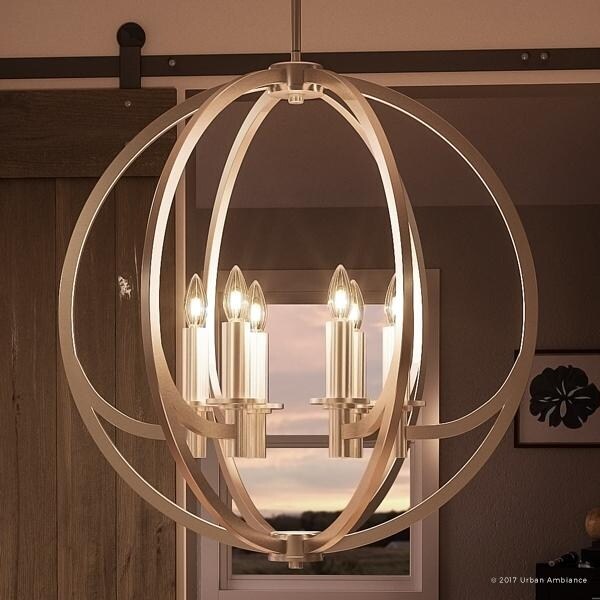 Luxury Globe Chandelier 255H X 24W With Old World Style Orbital Sphere DesignBrushed Nickel Finish Luxury Globe Chandelier 255H X 24W With Old World Style Orbital Sphere DesignBrushed Nickel Finish