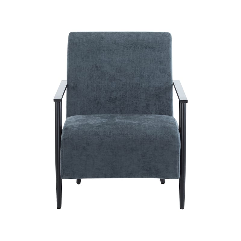 Polyester Lounge Chair with Sturdy Metal Frame, Ergonomic Design, and Space-Saving Profile