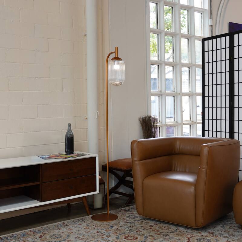 Classic Modern Bronze and Clear Upward Lighting Design Floor Lamp